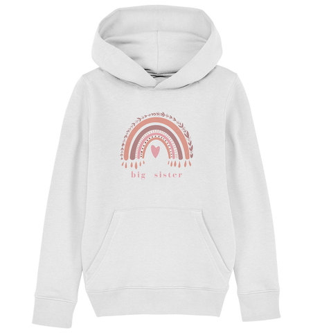 big sister rainbow - Kids Organic Hoodie